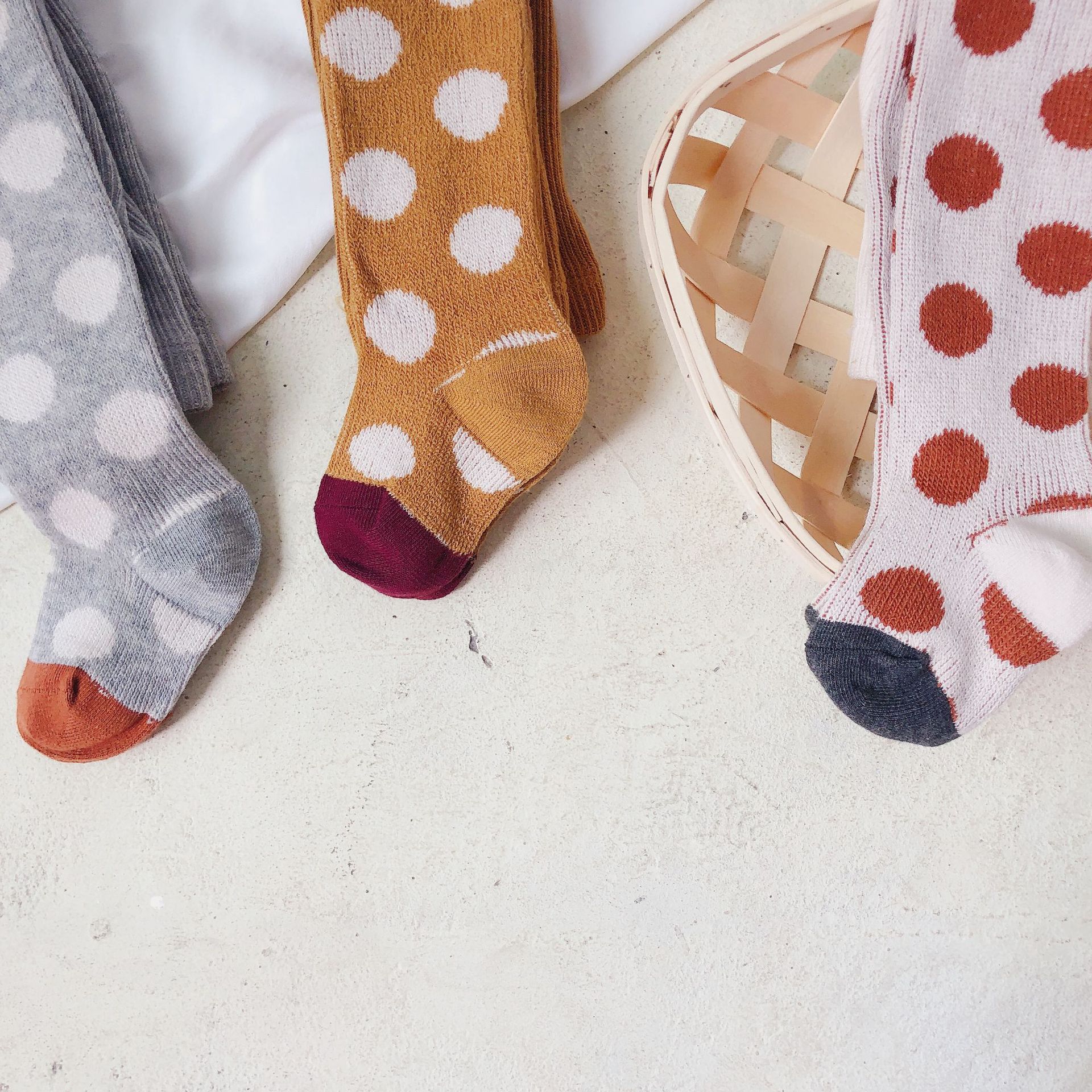 Baby Panty Baby Kousen Meisjes Jongen Dot Gestreepte Print Strakke Panty Herfst Peuter Geribbelde Panty 1-8 Jaar