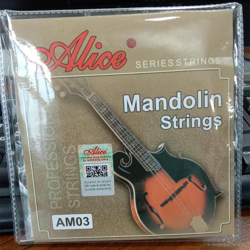 1 Set Alice AM03 Mandoline Snaren Plated Staal & Gecoat Koper Wond Snaren Gitaar Familie Instrumenten