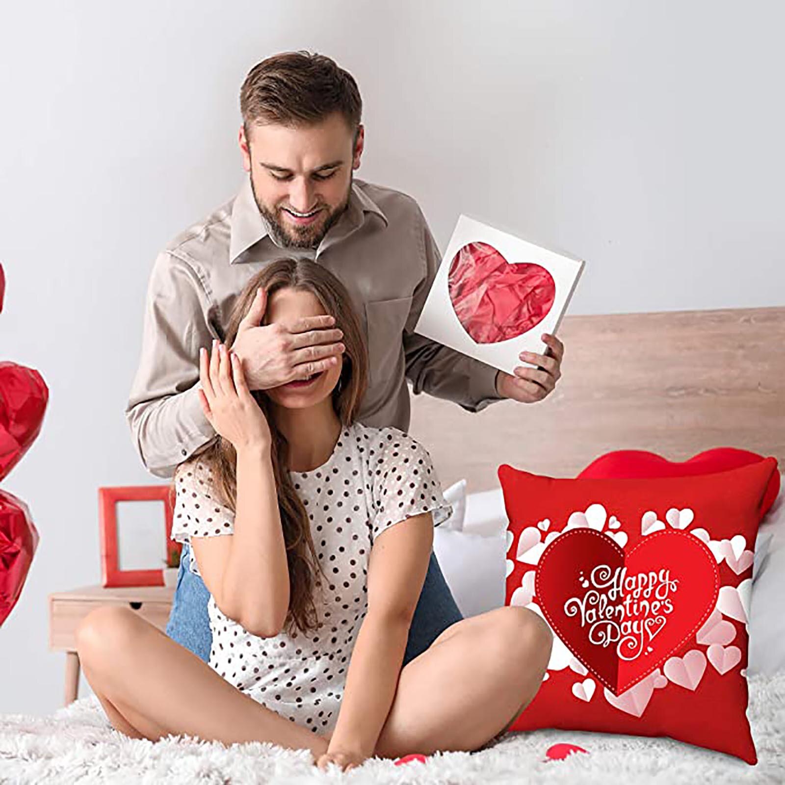 Brief Hart Gedrukt Kussensloop Valentijnsdag Decoratieve Kussensloop Kamer Decoratie Accessoires Kussenhoes