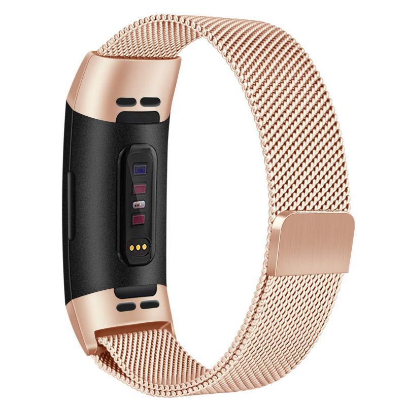 9 Colors For Fitbit charge 3 Fitness Band Magnetic Milanese Stainless Steel bracelet Replacement bands For charge3 strap: M / Large