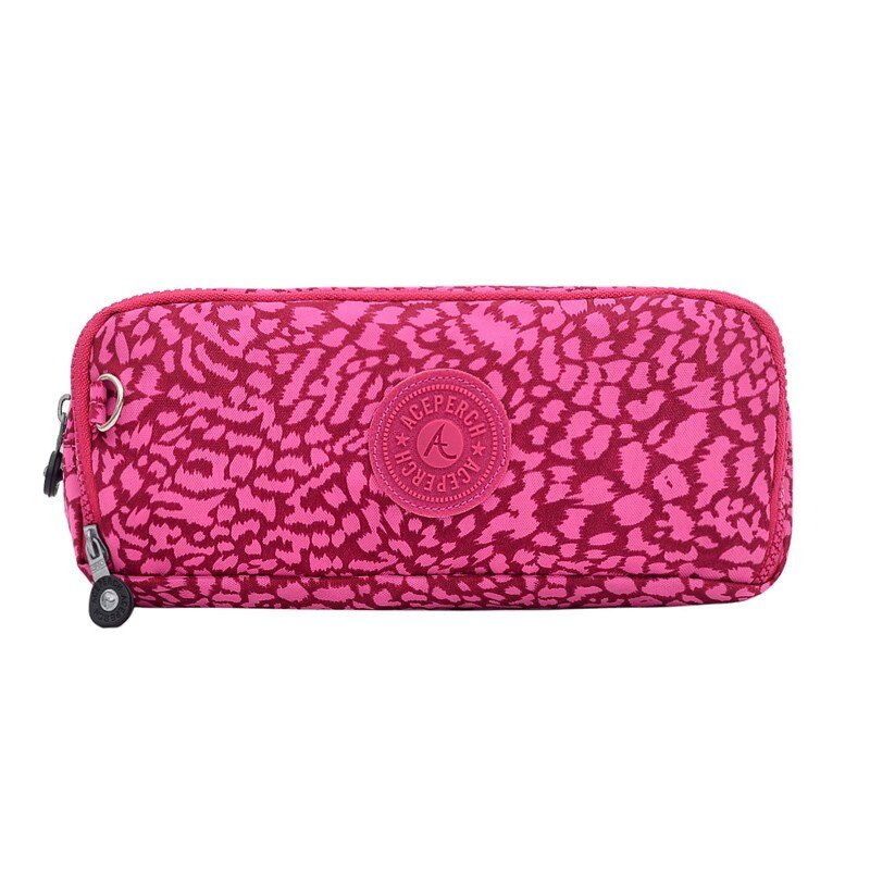 ACEPERCH Toevallige Etui Kawaii Grote Capaciteit Haar Schaar Zakken Pen Case Levert Potlood Schooltas Box Pouch Briefpapier: Leopard