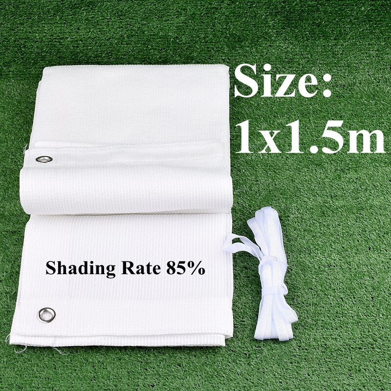 SgooHan 1x1.5m anty-uv HDPE siatka zacieniająca markiza zewnętrzna schronienie siatka zacieniająca sukulenta pokrywa żagiel przeciwsłoneczny balkon siatka asekuracyjna: 1x1.5m biały