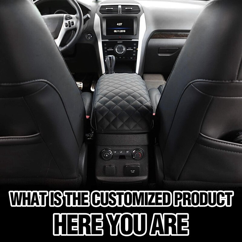 Past Voor Ford Explorer Leather Center Console Deksel Armsteun Cover Zwarte Auto Interieur