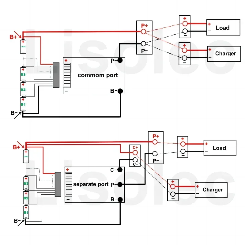 20S BMS 72V Li-Ion 60V LiFePO4 30A 40A 50A 60A 80A 100A 120A Schutzplatine mit Balance NTC