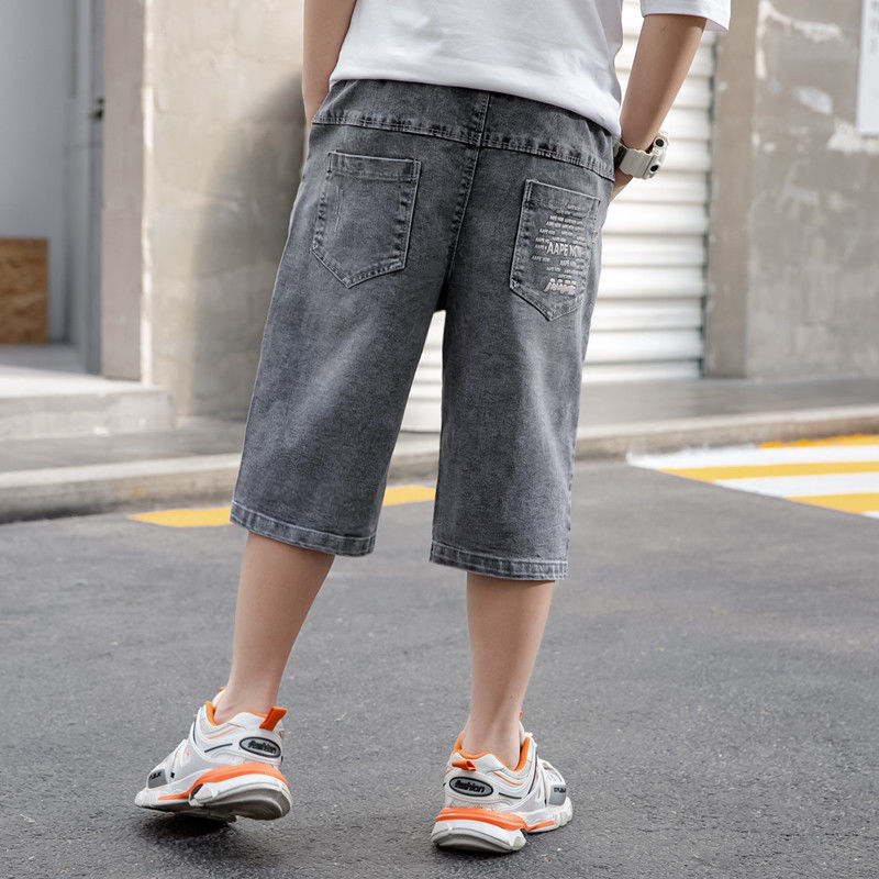 2022 New Summer Kids Baby Boys Jeans abbigliamento pantaloncini di Jeans pantaloni vita elastica pantaloni corti bambini ragazzo abbigliamento Casual 4-12Y