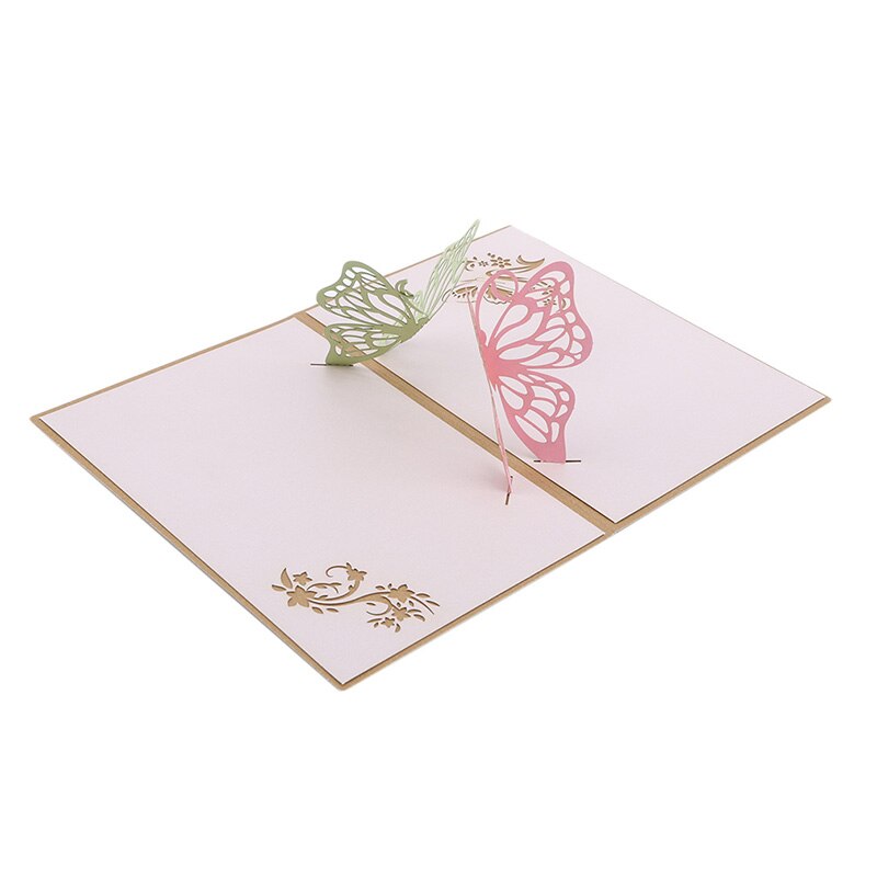 3D UP Invitations Butterfly Card 3D Paper World Birthday Greeting Cards 3D Tourist Postcard Save The Date Cards