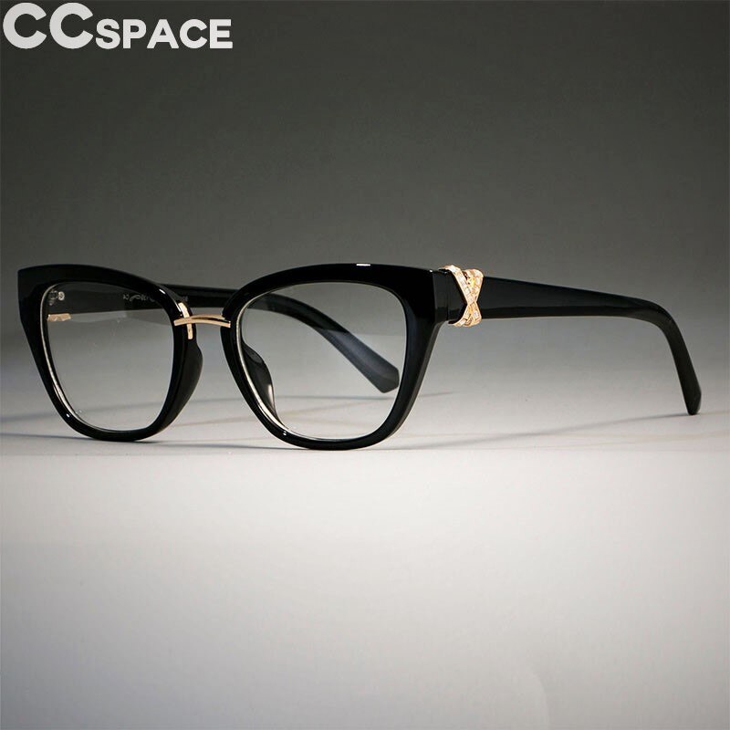 Cat Eye Brilmonturen Vrouwen Rhinestone Decoratie Stijlen Optische Mode Computer Bril 45605