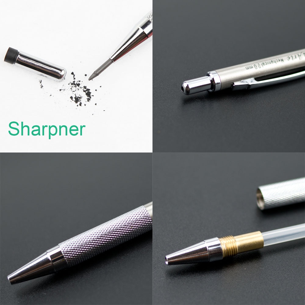 Full Metal 2.0mm Mechanical Drafting Drawing Pencil For Artist School And Office Stationeries