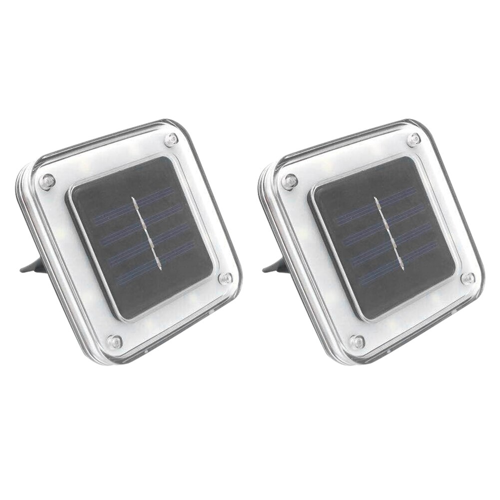 8 LED Square Solar Ground Light Outdoor Garden Path Floor Buried Lighting Lamp Garden Decking Yard Lawn Lamps