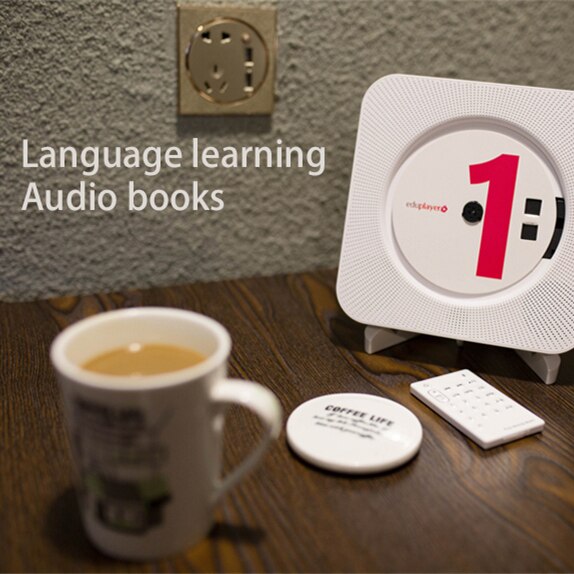 KC-808 Portable CD Player Wall-mounted Bluetooth MP3-CD Player Surround Stereo Music Player Built-in Speaker Home