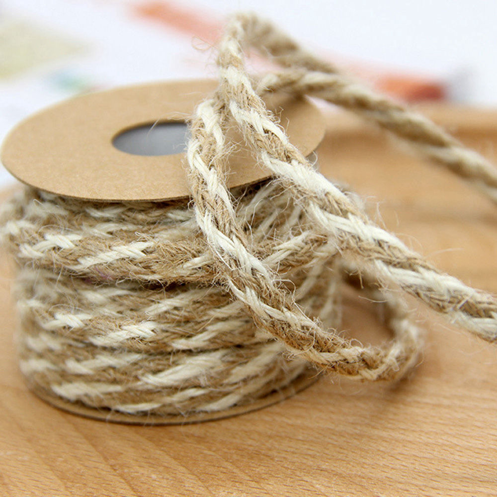 10 M/Roll Jute Lint Voor DIY Stof Linten Ambachten Vintage Rustieke Bruiloft Verjaardagsfeestje Kerstversiering Verpakking: Width 0.6cm