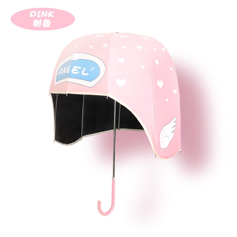 Cute Umbrella Sunny Rain Umbrella Hat Umbrella UV Protection Children Umbrella Boys And Girls Lightweight Umbrella: Large Fresh Powder