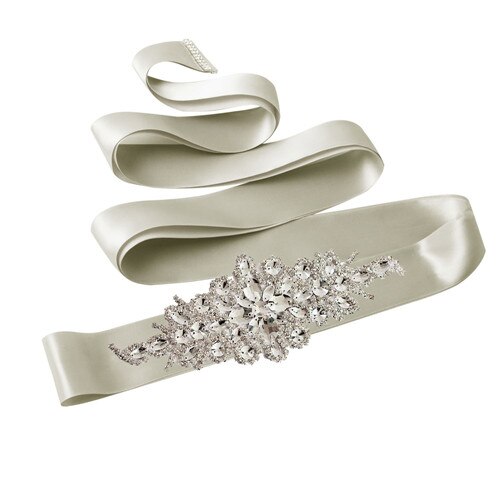 Rhinestone Beaded Women's Belt Wedding Belt Accessories Bride Bridesmaid Bridal Sashes Belts For Evening Party Prom Gown Dress: drakgray