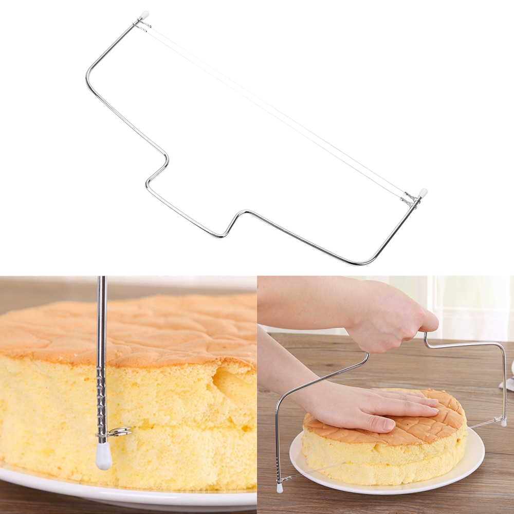Cake Slicer Rvs Cake Cutter Verstelbare Draad Brood Pizza Leveler Keuken Accessoires DIY Bakken Gebak Gereedschap