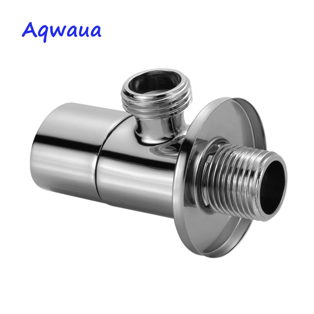 Aqwaua Water Schakelaar Klep Ovale Hoekstopkraan Messing Omstelling G1/2 Draad Sub-Klep Keuken Badkamer Accessoires Massief messing Chroom