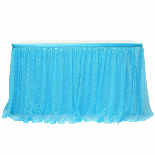 Falda de tul con tutú para mesa, mantel de encaje Floral Vintage para de boda, Baby Shower y cumpleaños: 1