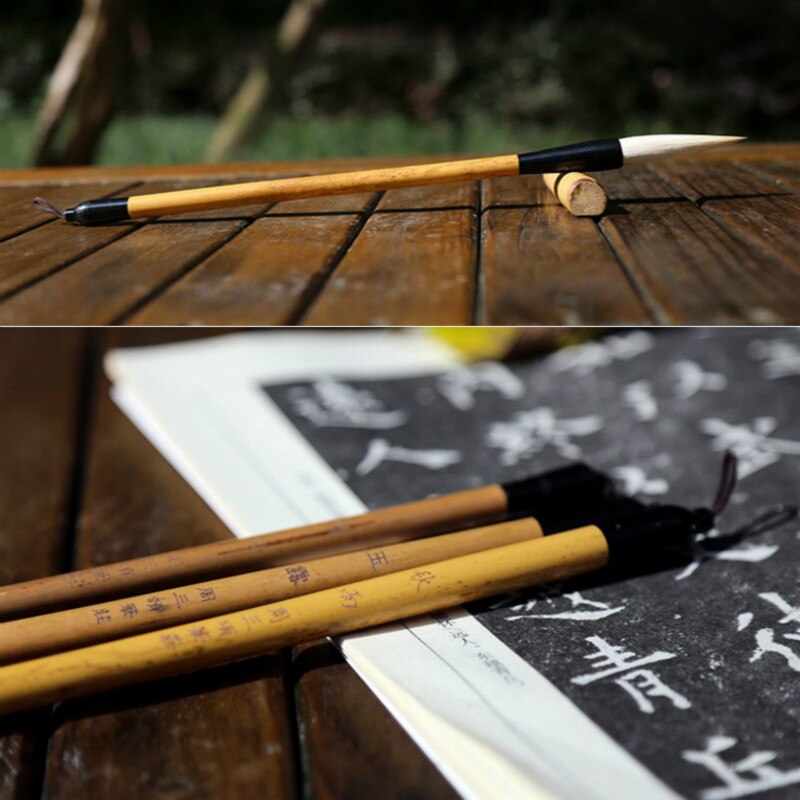 Woolen Hair Brushes Chinese Calligraphy Pen Writing Brushes Pen for Calligraphy Writing Chinese Ink Painting Art Supplies