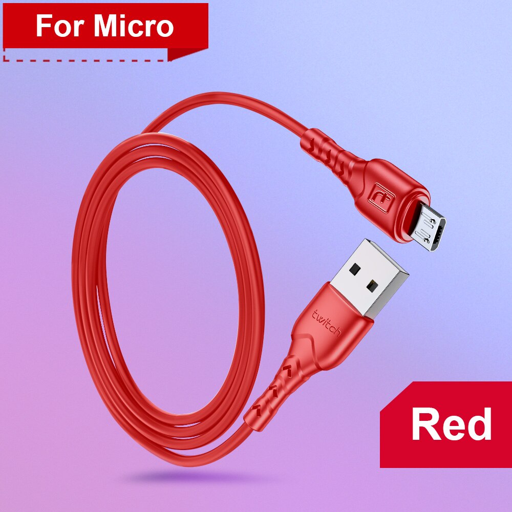 1 メートル 2 メートルマイクロ USB ケーブル高速充電 Xiaomi Redmi 注 5 プロアンドロイド携帯電話データケーブルサムスン S7 マイクロ充電器: Red / 0.5m