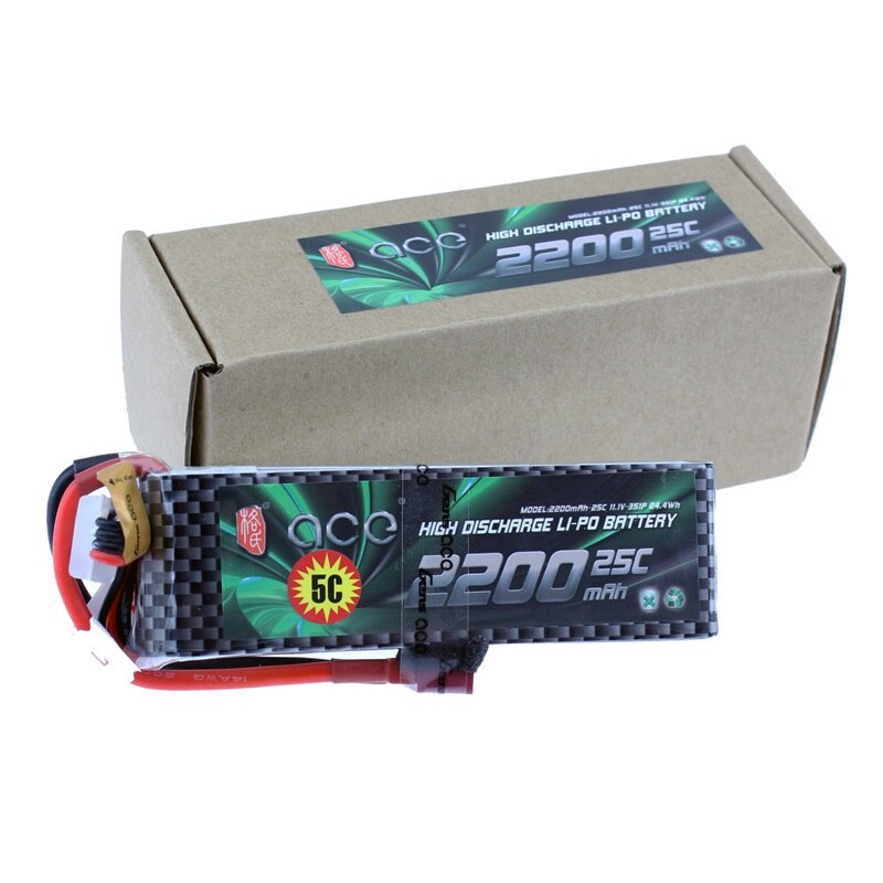 Gens ACE 2S Lipo 3S Battery 7.4V 11.1V 800mAh 1300mAh 1800mAh 2200mAh 3300mAh 4000mAh 5300mAh with T/XT60 Plug: 3S 2200MAH 25C