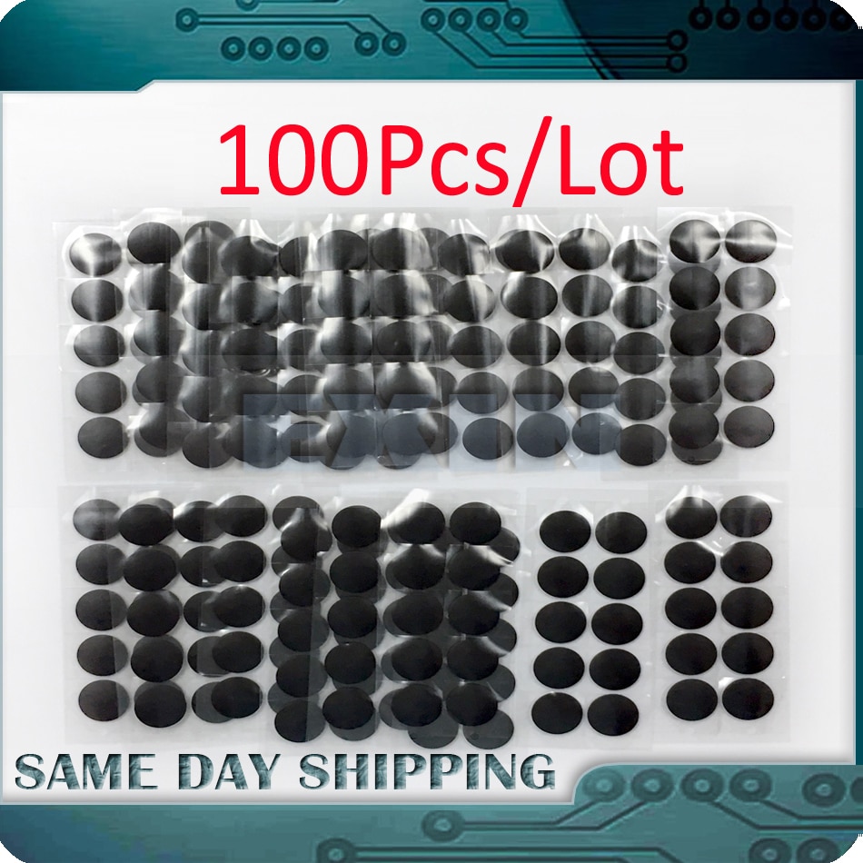 100 stk/parti oem laptop  a1398 a1425 a1502 bundkasse cover gummifødder fod til macbook pro retina 13 " 15 " år