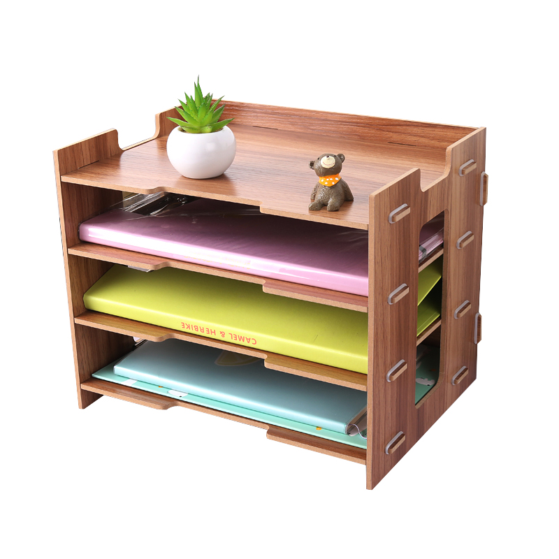 Wood Magazine Holder Eco Friendly File Holder Desk Supplies Organizer File Folder Racks Storage Box Magazine Organizers Office