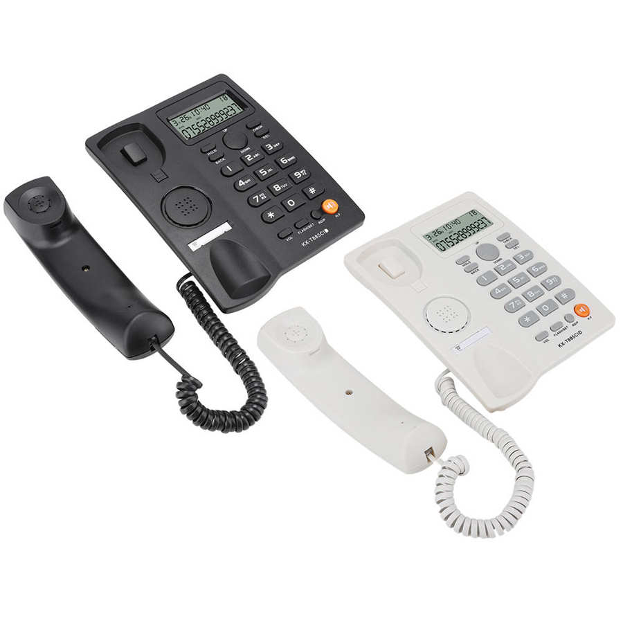 Teléfono con identificador de llamadas, manos libres, para casa, oficina, Hotel, fijo, inglés, de escritorio