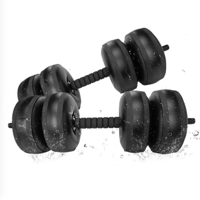 Water-filled dumbbells men's home fitness dumbbells for arm muscle training adjustable 30-35kg dumbbell: 30-35kg black