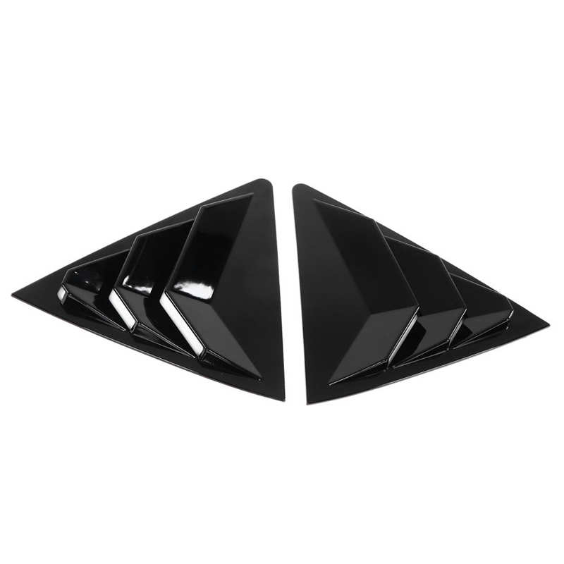 Rear Side Window Louver Gloss Black Anti Scratch ABS Strong Side Window Vent Scoop Louver for Car