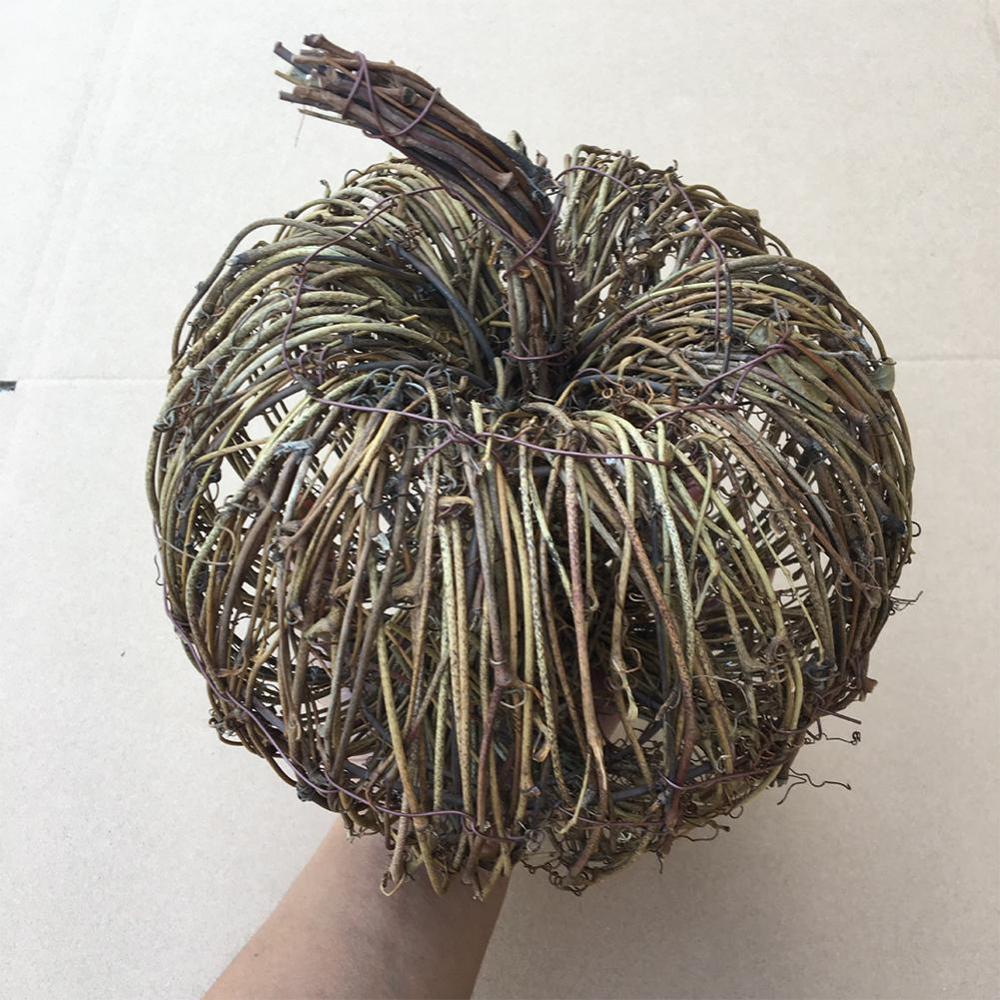 Autumn Home Decoration Harvest Festival Party Decorations Natural Rattan Pumpkins Handmade Pumpkin Fall Decors Halloween Decor