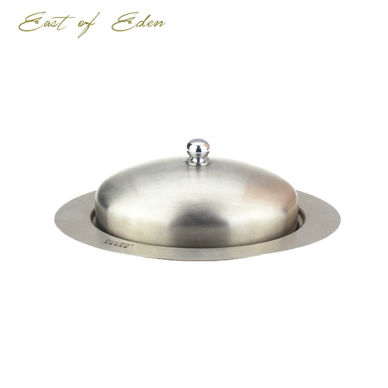 Stainless Steel Butter Cheese Dish Box Container Rectangle Server Storage Keeper Tray Bread Plate With Lid Kitchen Accessories