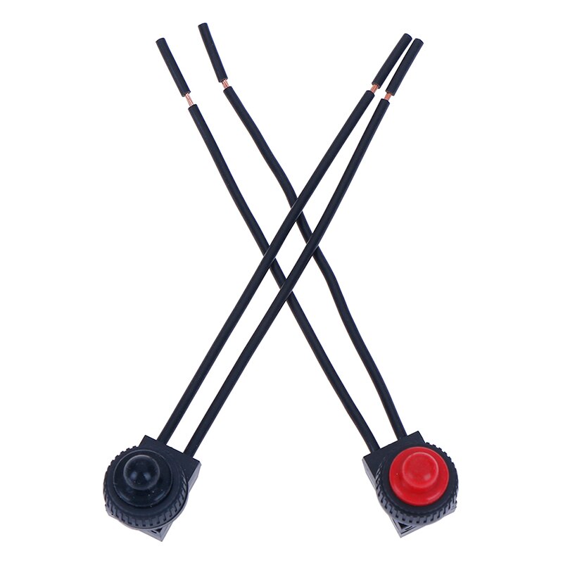 1Pc 220V étanche bouton-poussoir interrupteur marche-arrêt avec 4 "conduit moto voiture bateau en directe