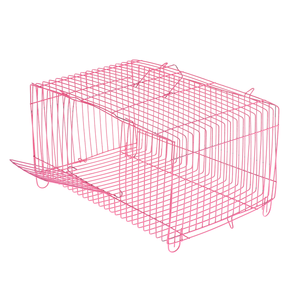 Small Pet Cage Travel Crate Portable Little Home Metal Foldable Cage