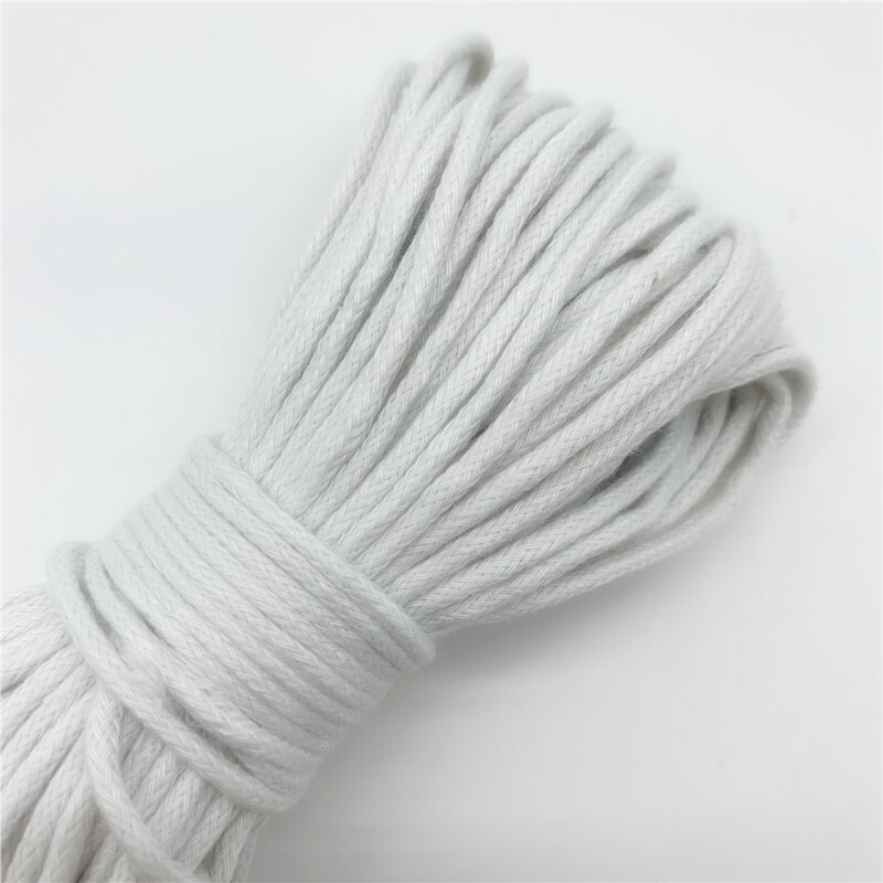 Cuerda de algodón trenzada para decoración hecha a mano, cordón para manualidades, cordón de cordón, cordón, cordón de hilos, 2mm, 2,5mm, 3mm, 10 yardas