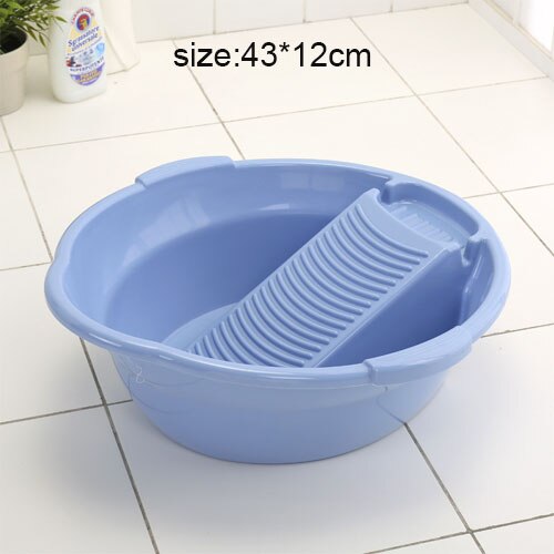 Baignoire en plastique lavabo bassin épaissi baignoire Sudsy baignoire à lessive bassin épurateurs produits de blanchisserie ménagers accessoires: Blue-S