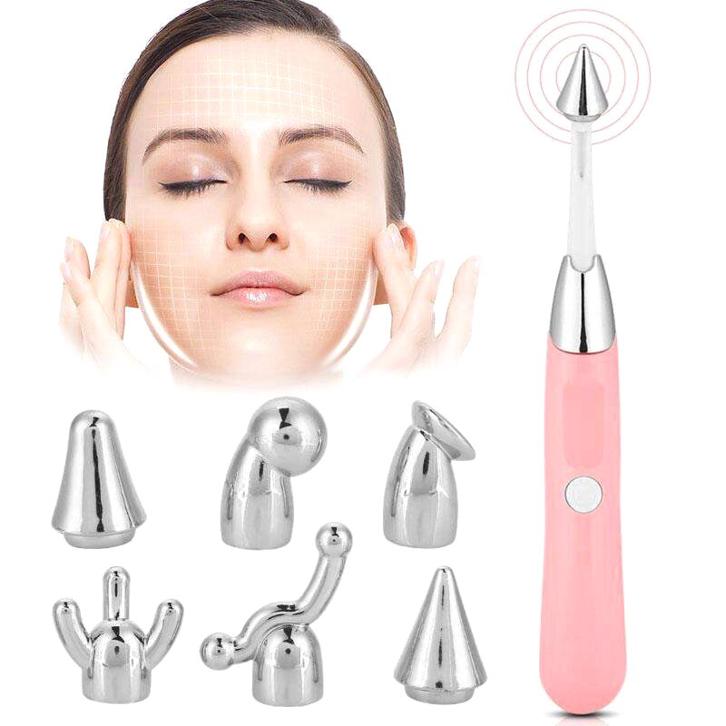 6 in 1 elektrische tinnitus-verlichtingsmassage-apparaat, anti-aging facelift-massage-apparaat @ me88