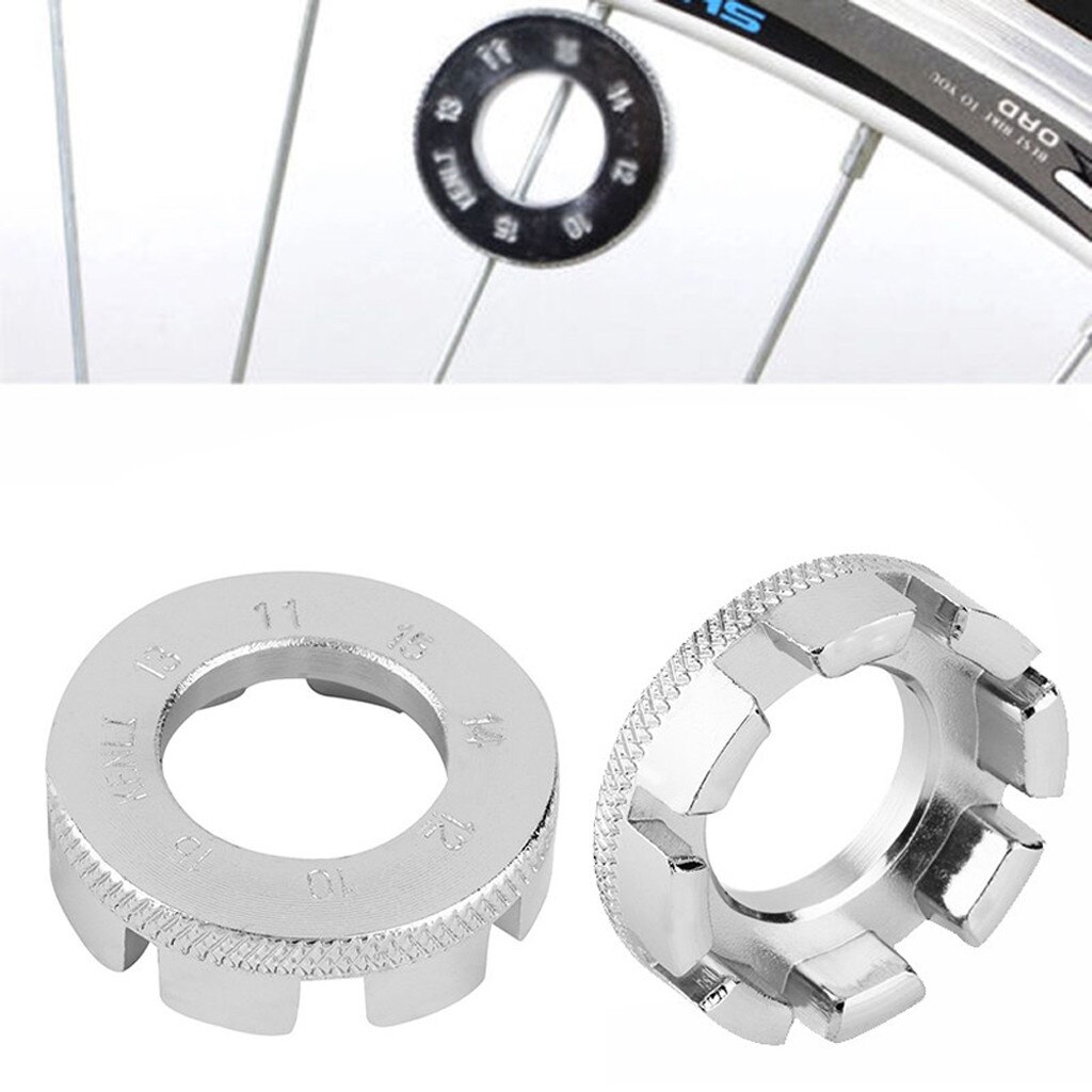 1pc Steel Bicycle Spoke Wrench 8-Way Bike Wheel Rim Adjter Durable And Compact Bicycle Spoke Nipple Key Outdoor Cycling Repair Tool For Road & MTB | SHEIN A