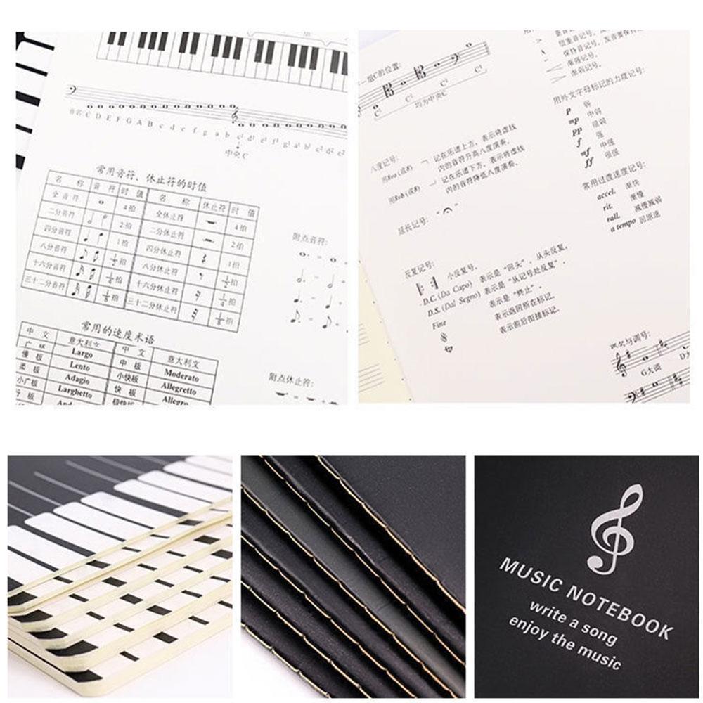 Staff Book Notebook Music Practice Notebook Piano Violin Book Universal Five-line Notebook Random Pattern