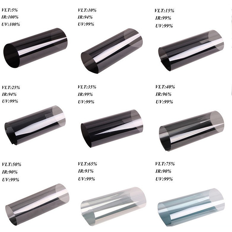 50 cmx 152cm vlt 25%  ir reduktion 90%  nano keramisk sol bilvindue tonet film