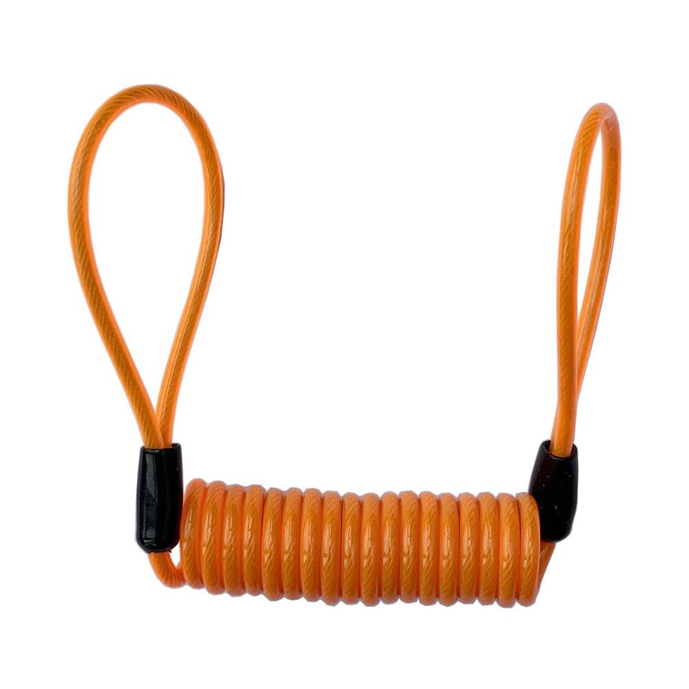 4 Mm 1.2 M Motorfiets Scooter Disc Lock Beveiliging Herinnering Anti-Diefstal Touw Bike Motorbike Tool Kabel Fietsslot touw Helm Draad: Oranje