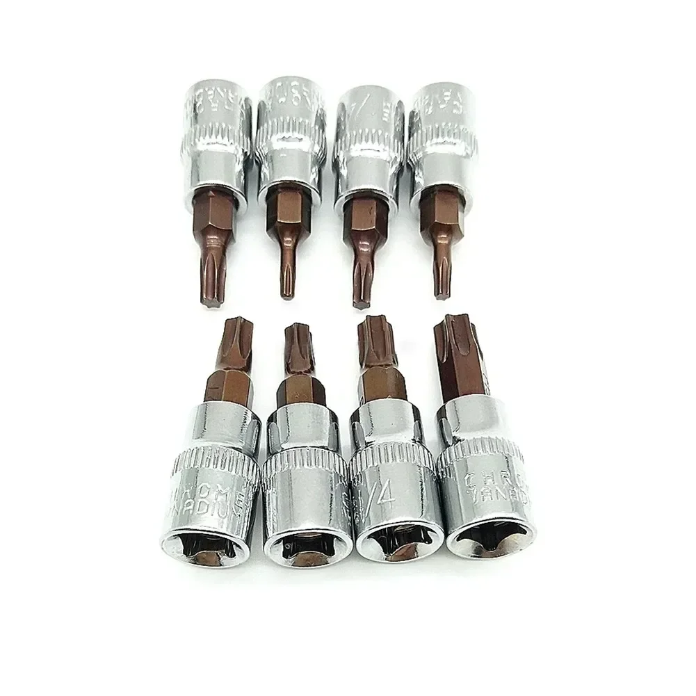 1pc Torx-schraubendreher bisschen 1/4 Zoll Stock Buchse Ratsche Steckschlüssel Adapter Hand Werkzeuge T8 T10 T15 T20 T25 T27 t30 T40