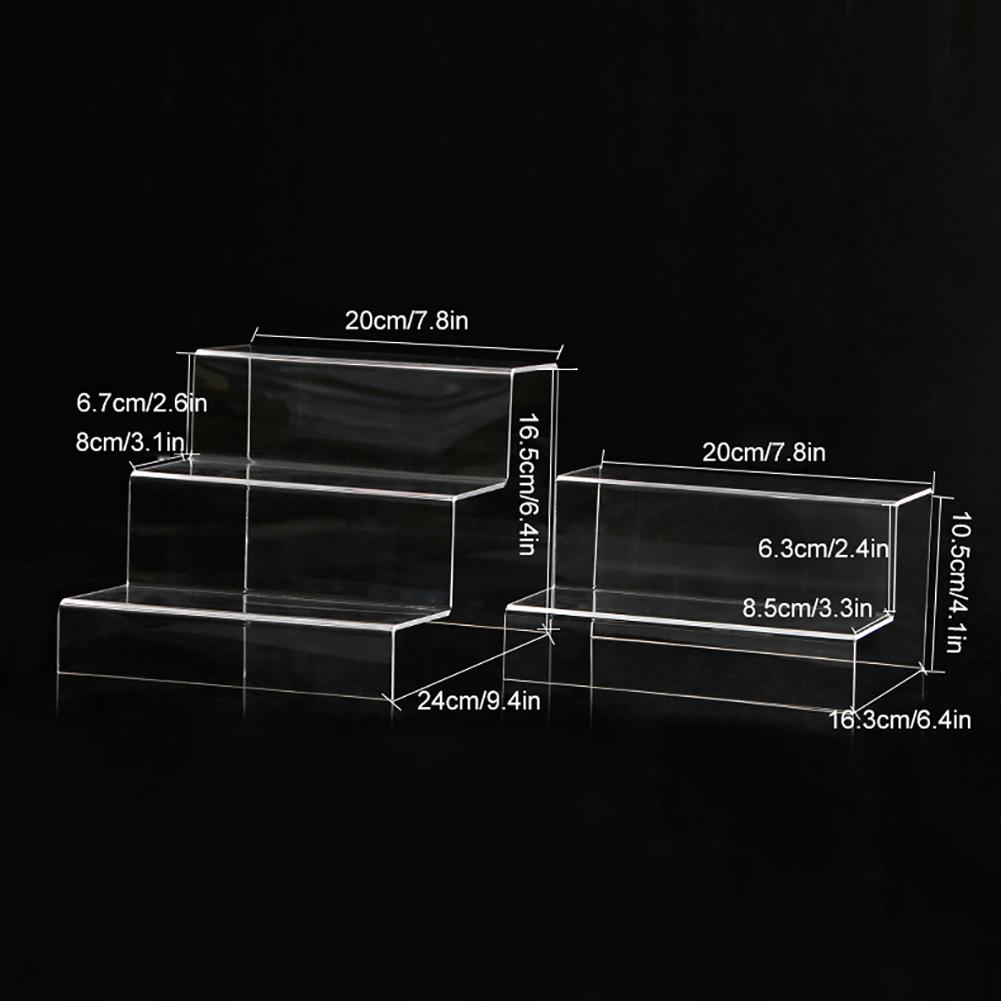 3/2-Tier Plank Acryl Lippenstift Makeup Organisator Acryl Cosmetica Nagellak Display Planken Plastic Retail Riser Teller