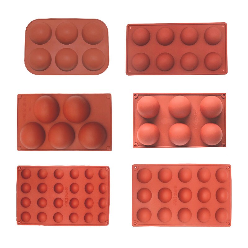 Puolipallo silikoni leivinmuotti leivontaan 3d leivonnaista suklaa puolipallo pallomuotti cupcake vuoka kakku tee itse muffini keittiötyökalu