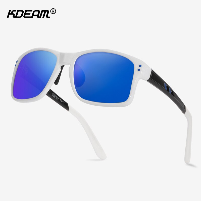 KDEAM TR90 Materiaal Gepolariseerde Zonnebril Mannen Sport Rechthoek Frame Zonnebril Rijden Vrouwelijke oculos de sol Xl KD524