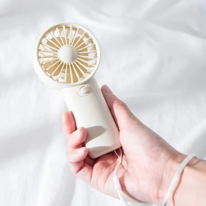 ventilador pequeño con carga USB, turbina eólica portátil para estudiantes, Mini ventilador de mano de alto volumen de aire para exteriores, Enfriador de aire