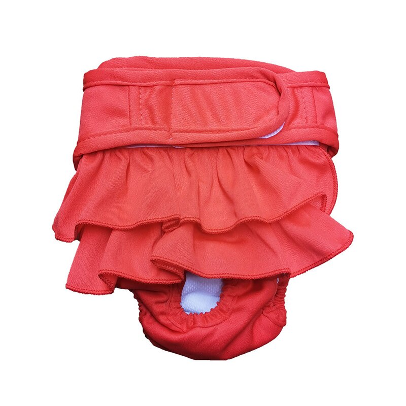 Reusable Female Pet Physiological Pants Washable Big Dog Sanitary Panties Diapers for Medium Large Dogs mascotas Supplies: XXL / Red