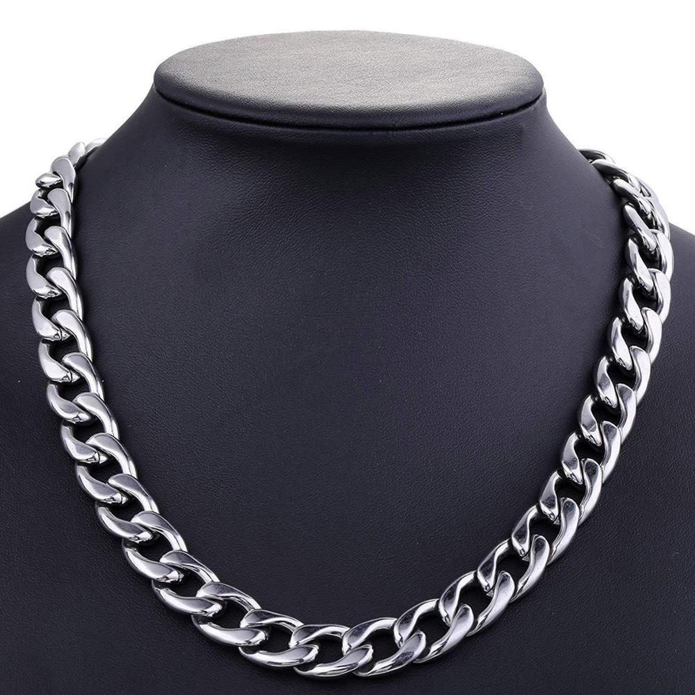 hip hop stainless steel silver necklace collar silver snake chain jewelry chain width optional size necklace