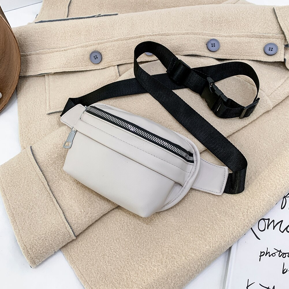 Solid Borst Fanny Tas Vrouwen Straat Taille Zakken Vrouwelijke Riem Crossbody Packs Dames Schoudertassen Femmes Sacs De Taille: Grey