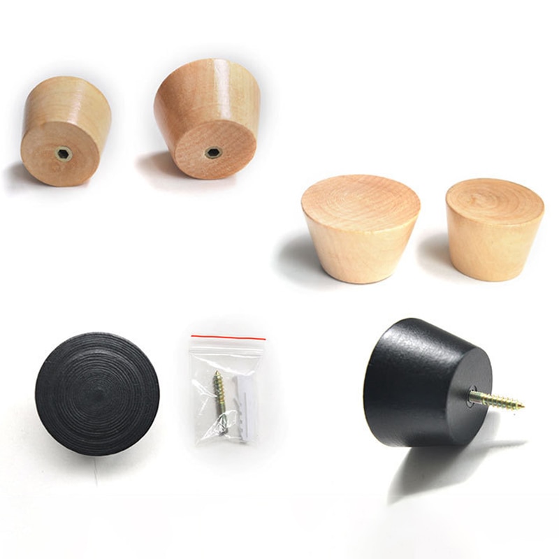 Solid Wood Hook Round Simple Wooden Plug Wall Coat Hat Hook Log Wood Hook Log Color