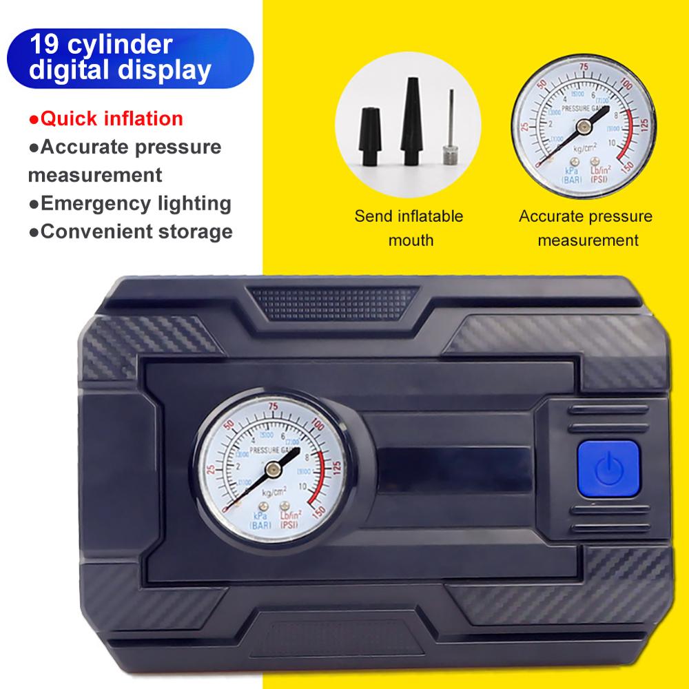 Air Compressor Tire Inflator - Electric Auto Pump 12V DC Portable Air Compressor Pump Digital Tire Inflator Car Tire Pump: B