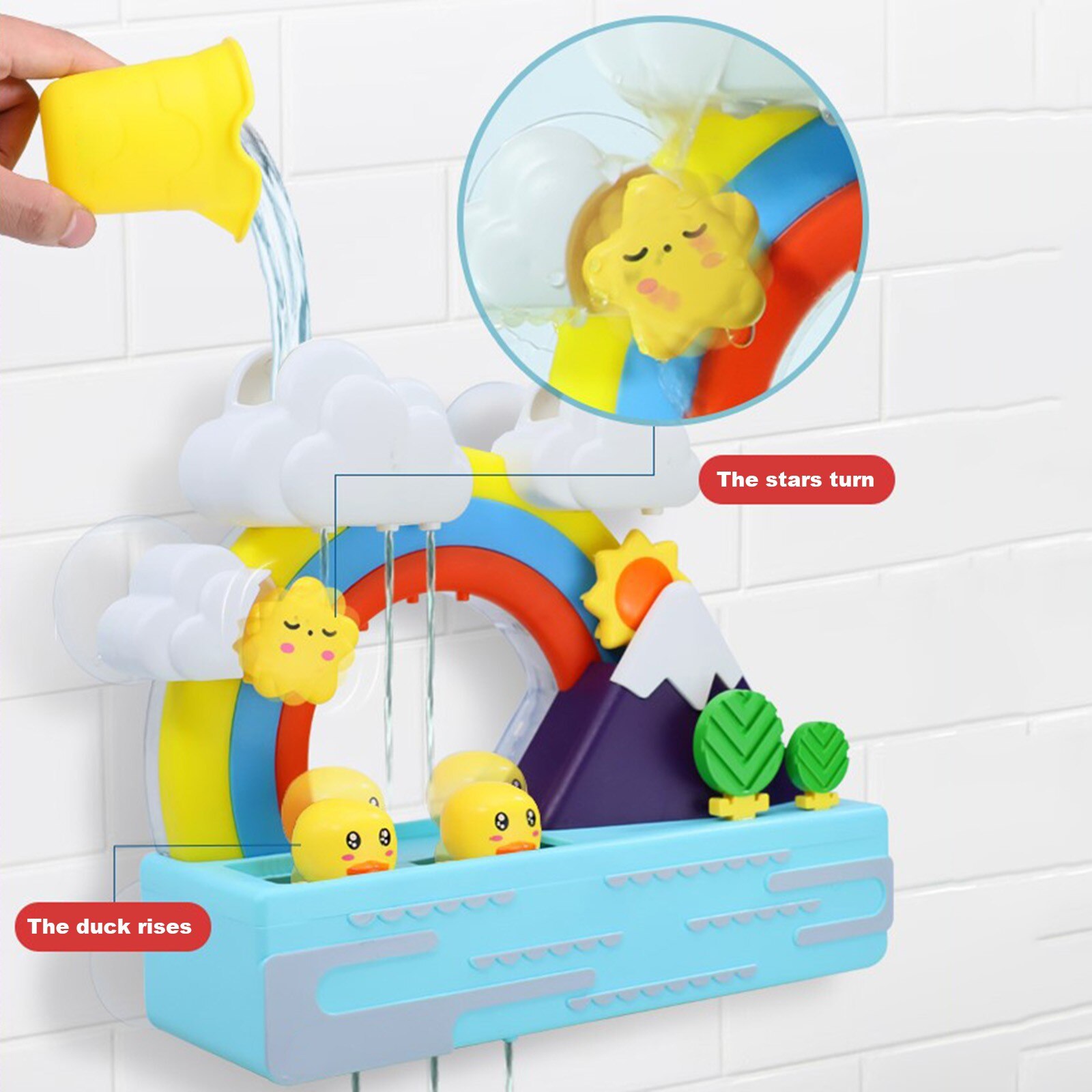 Bad Zuignappen Bad Speelgoed Zachte Eva Kids Baby Badkamer Water Speelgoed Vroege Educatief Zuig Up Vis Baden Speelgoed Licht muziek